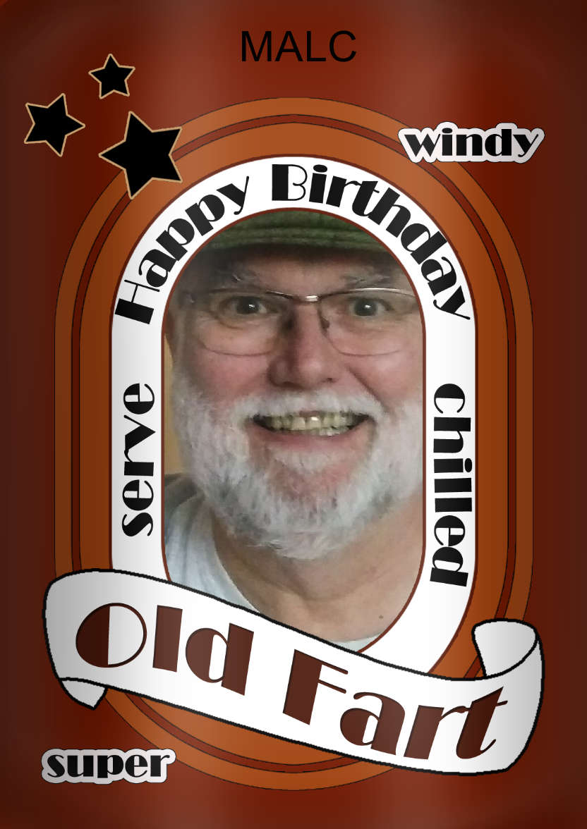 Old Fart Beer Can Birthday Photo Upload Card - card made with Crafty Bob's Card Creator