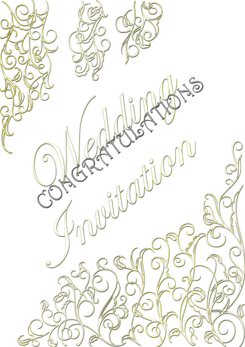 Decorative Wedding Invitation - card made with Crafty Bob's Card Creator