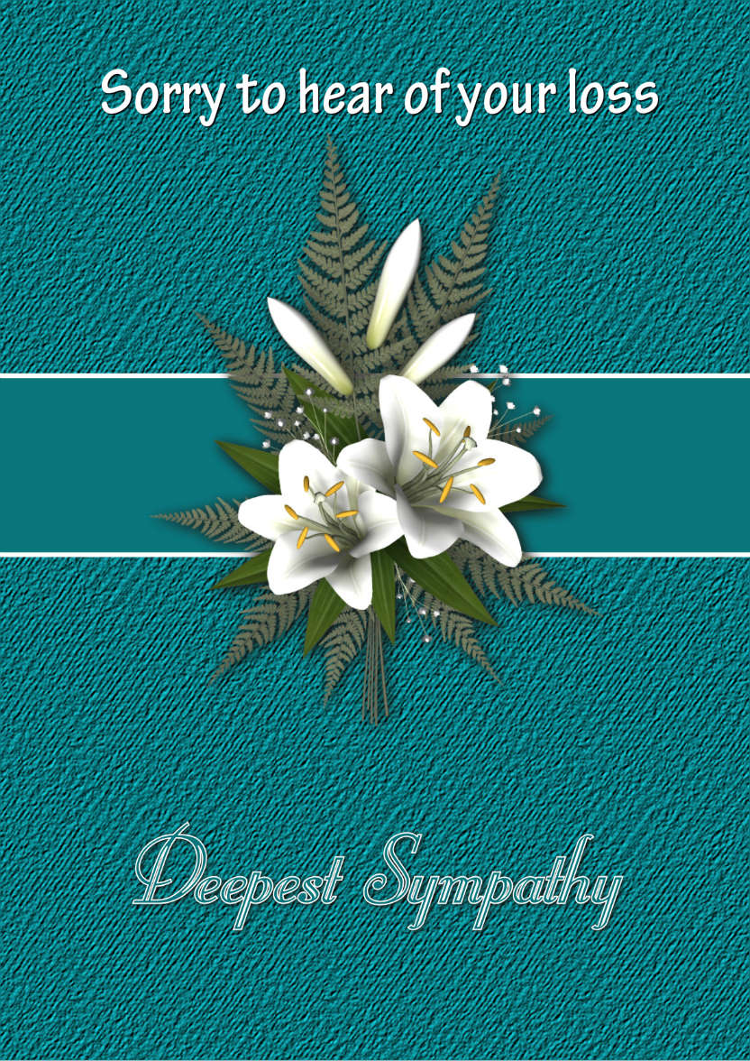 Deepest Sympathy - card made with Crafty Bob's Card Creator