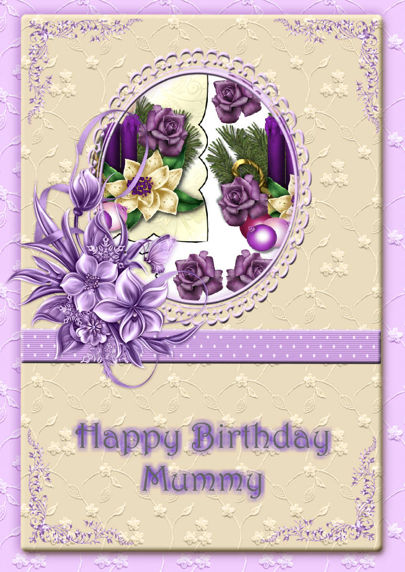 Lacy and Floral Design for Many Occasions #3 - card made with Crafty Bob's Card Creator