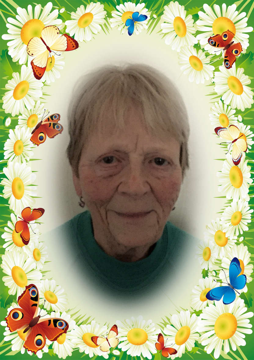 Butterflies and Daisies Large Photo Frame Card - card made with Crafty Bob's Card Creator