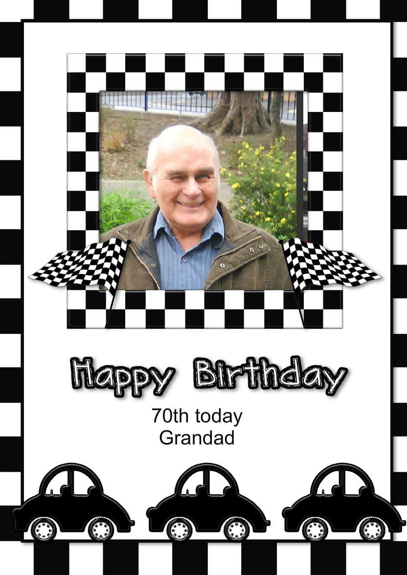 Racing Cars - card made with Crafty Bob's Card Creator