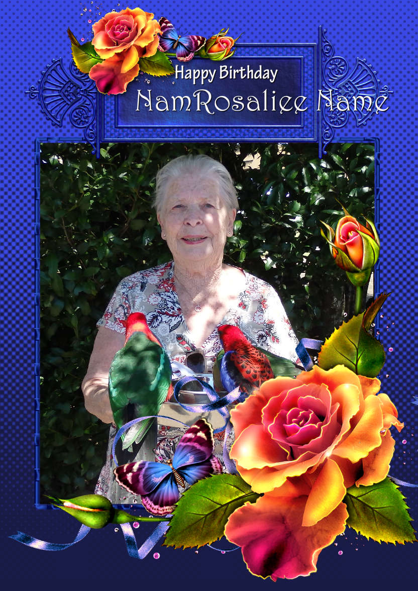 Custom Photo Floral Greeting Card - card made with Crafty Bob's Card Creator