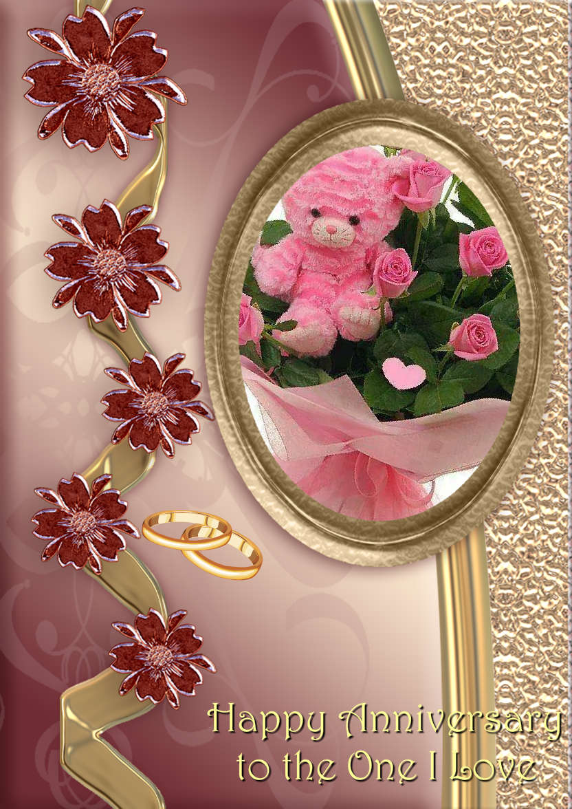 Glass Flowers Anniversary Card - card made with Crafty Bob's Card Creator