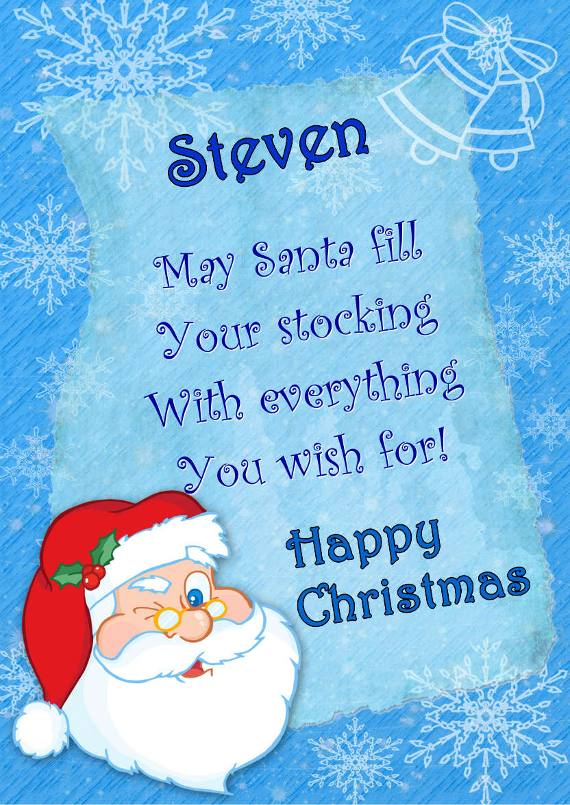 Winking Santa - card made with Crafty Bob's Card Creator