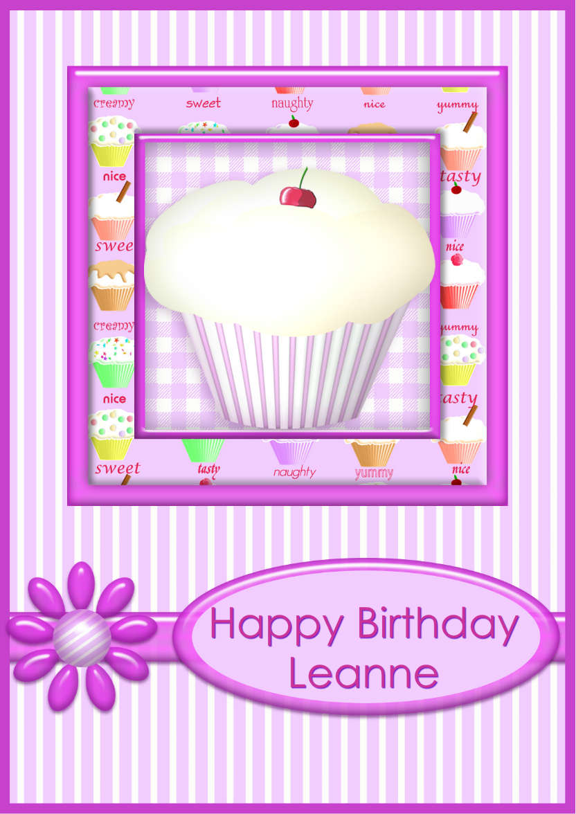 Cupcake - card made with Crafty Bob's Card Creator