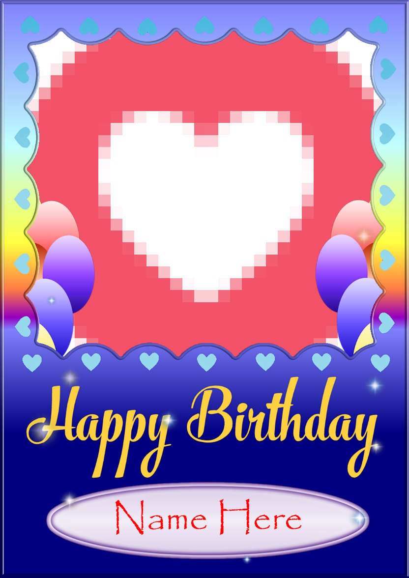 Rainbow Birthday Hearts - card made with Crafty Bob's Card Creator