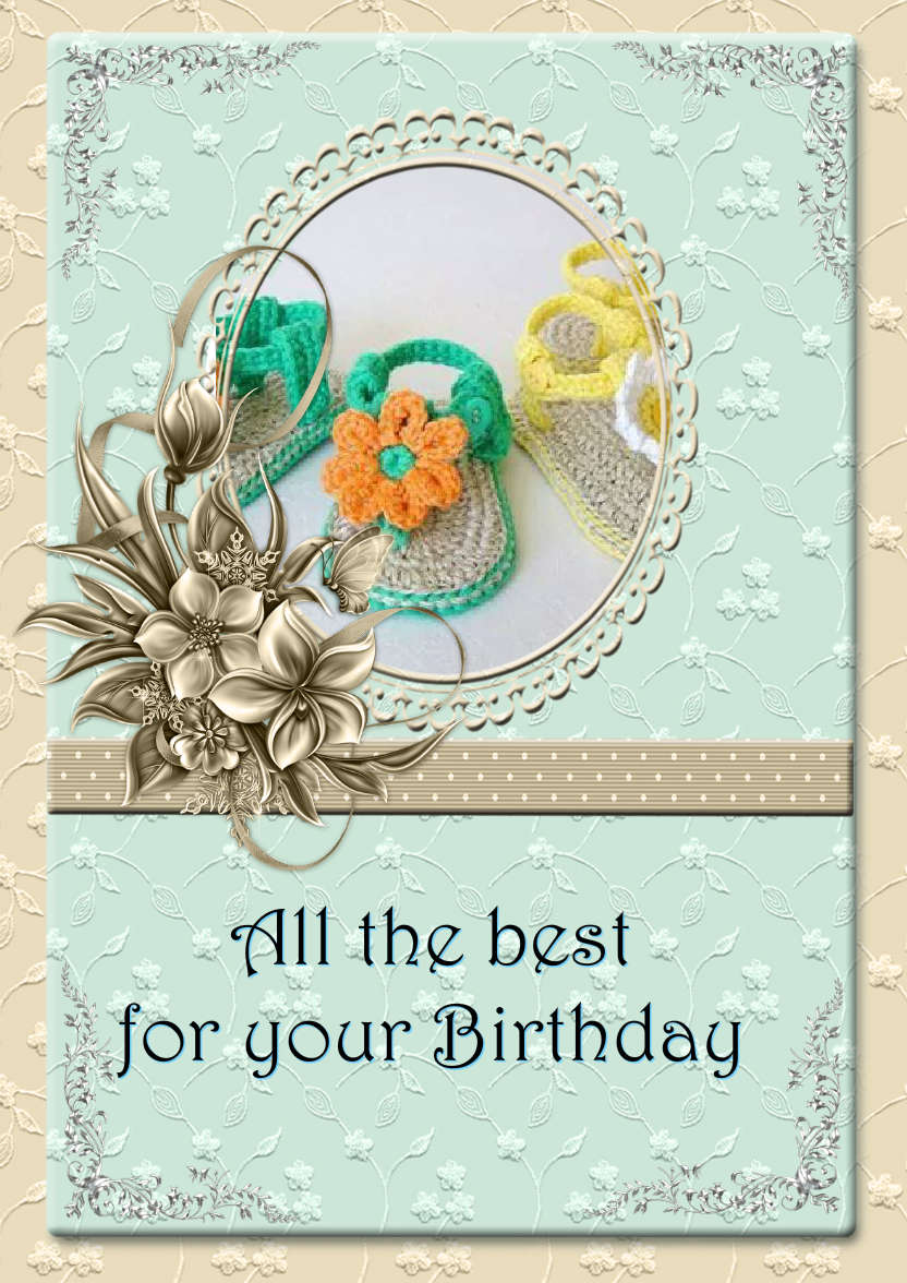 Lacy and Floral Design for Many Occasions - card made with Crafty Bob's Card Creator