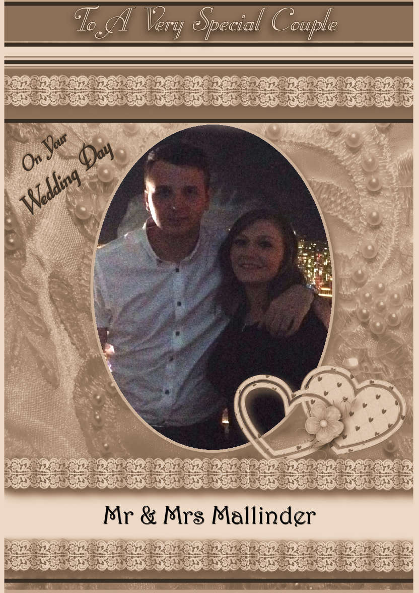 On Your Wedding Day - card made with Crafty Bob's Card Creator