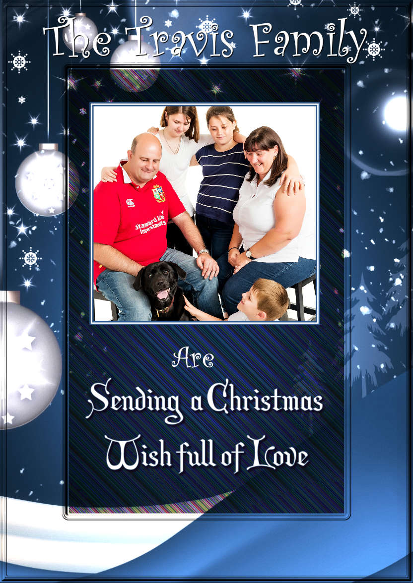 Sending a Christmas Wish Photo Card - card made with Crafty Bob's Card Creator