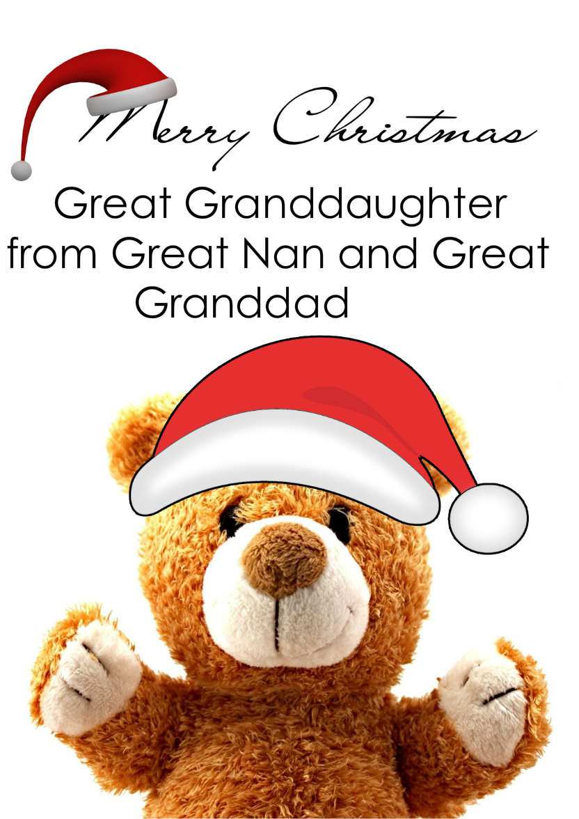 Christmas Bear Hug - card made with Crafty Bob's Card Creator
