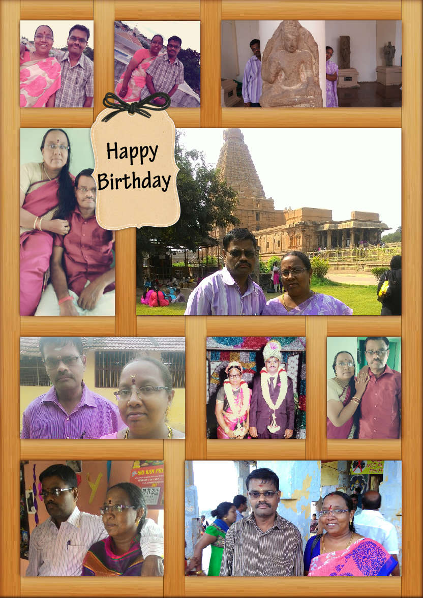 Wooden Collage Frame Card - card made with Crafty Bob's Card Creator