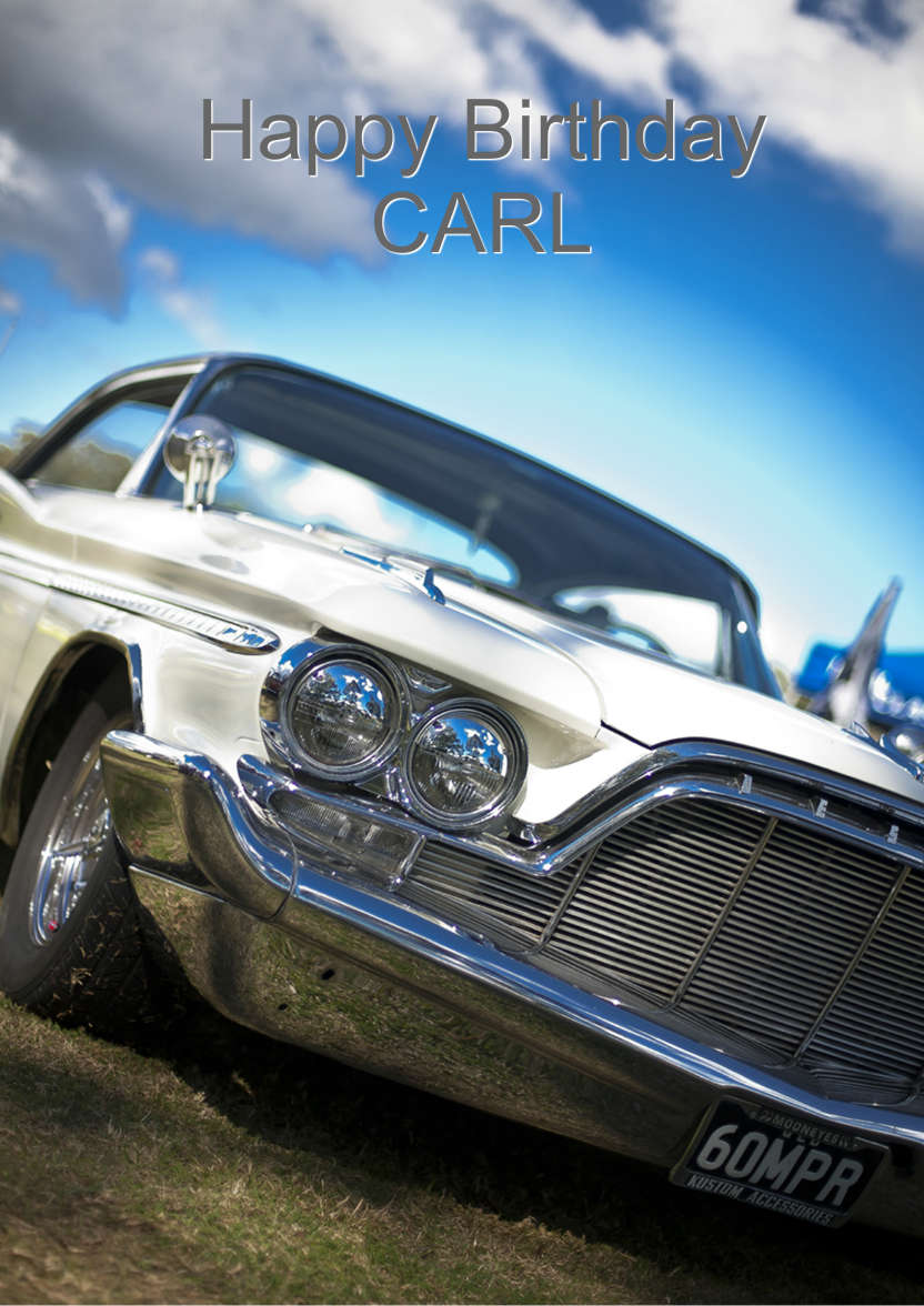 Classic Car Card - card made with Crafty Bob's Card Creator