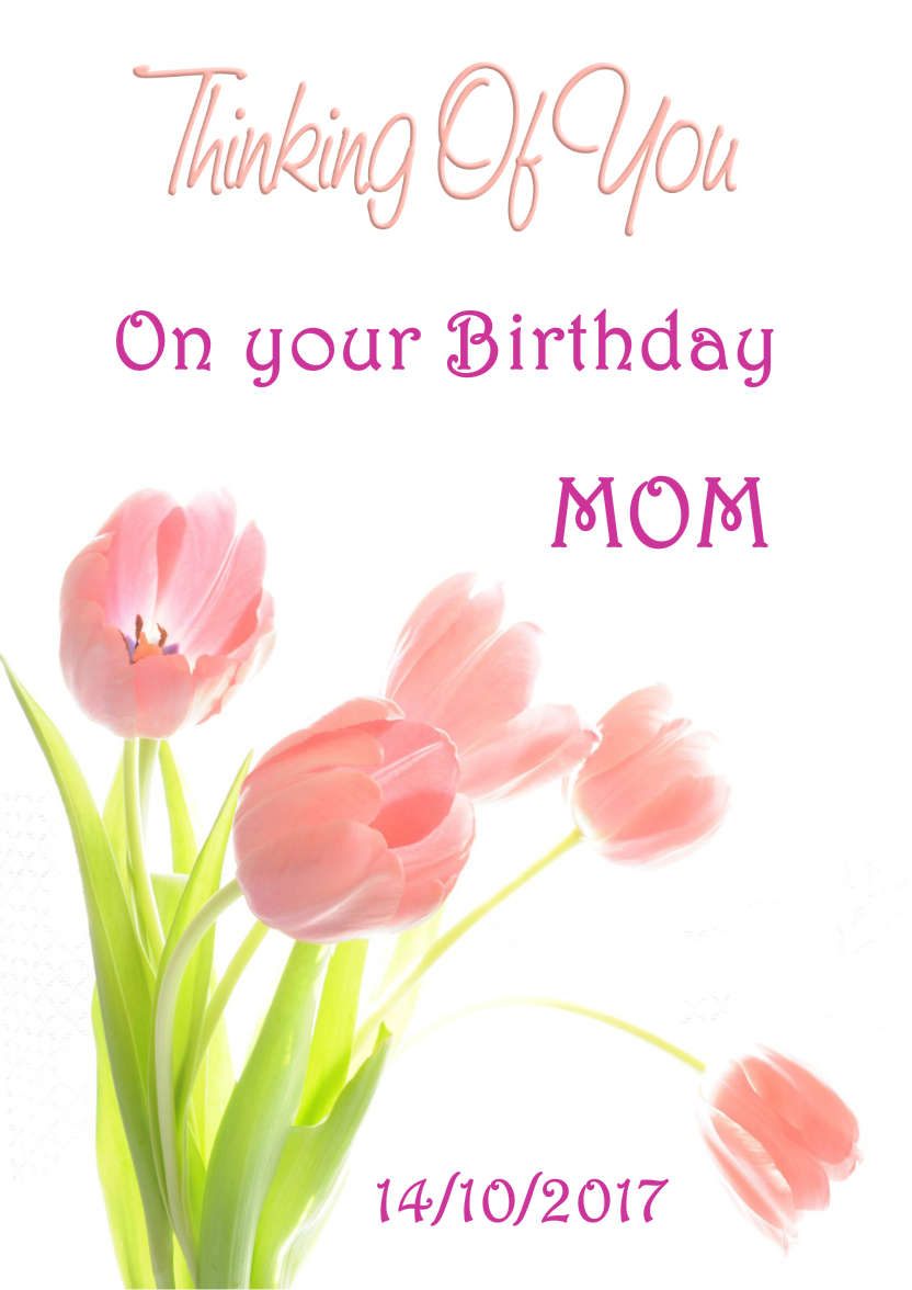 Thinking of You Tulips - card made with Crafty Bob's Card Creator