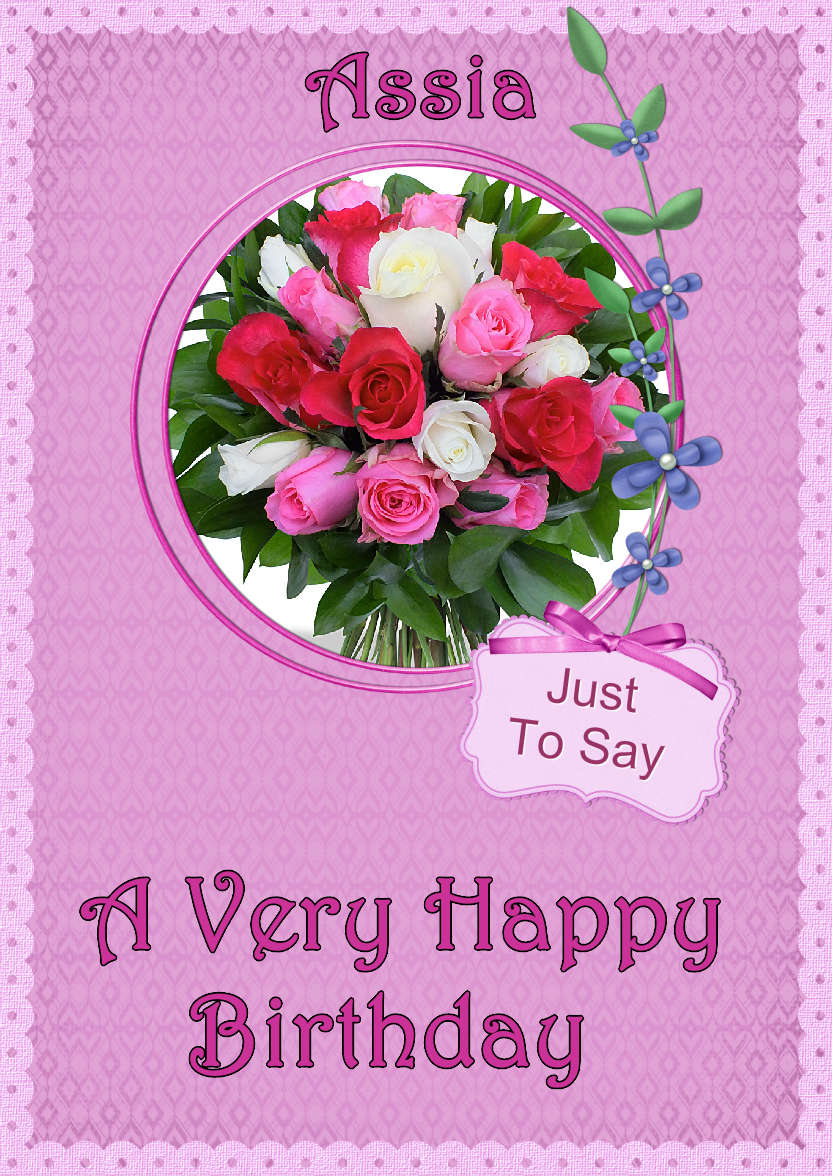 Floral Frame with Tag - card made with Crafty Bob's Card Creator