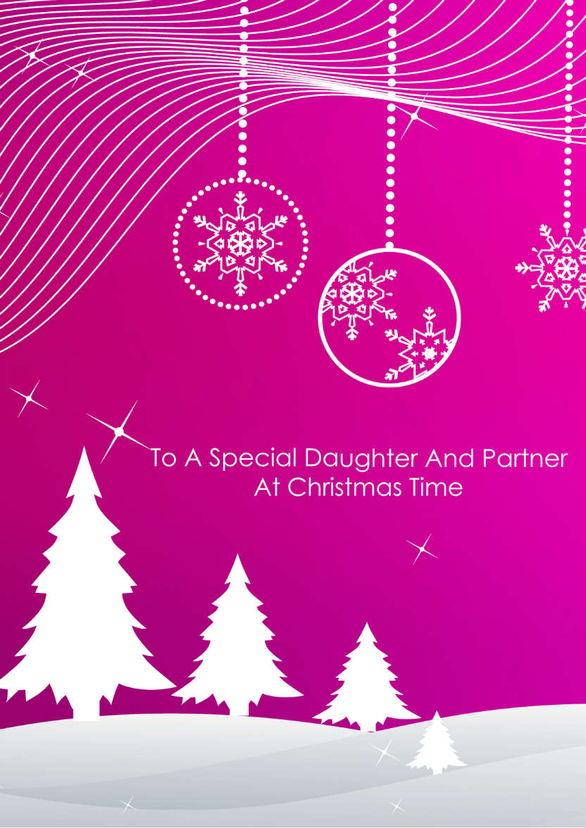 Vibrant Pink Christmas Scene - card made with Crafty Bob's Card Creator