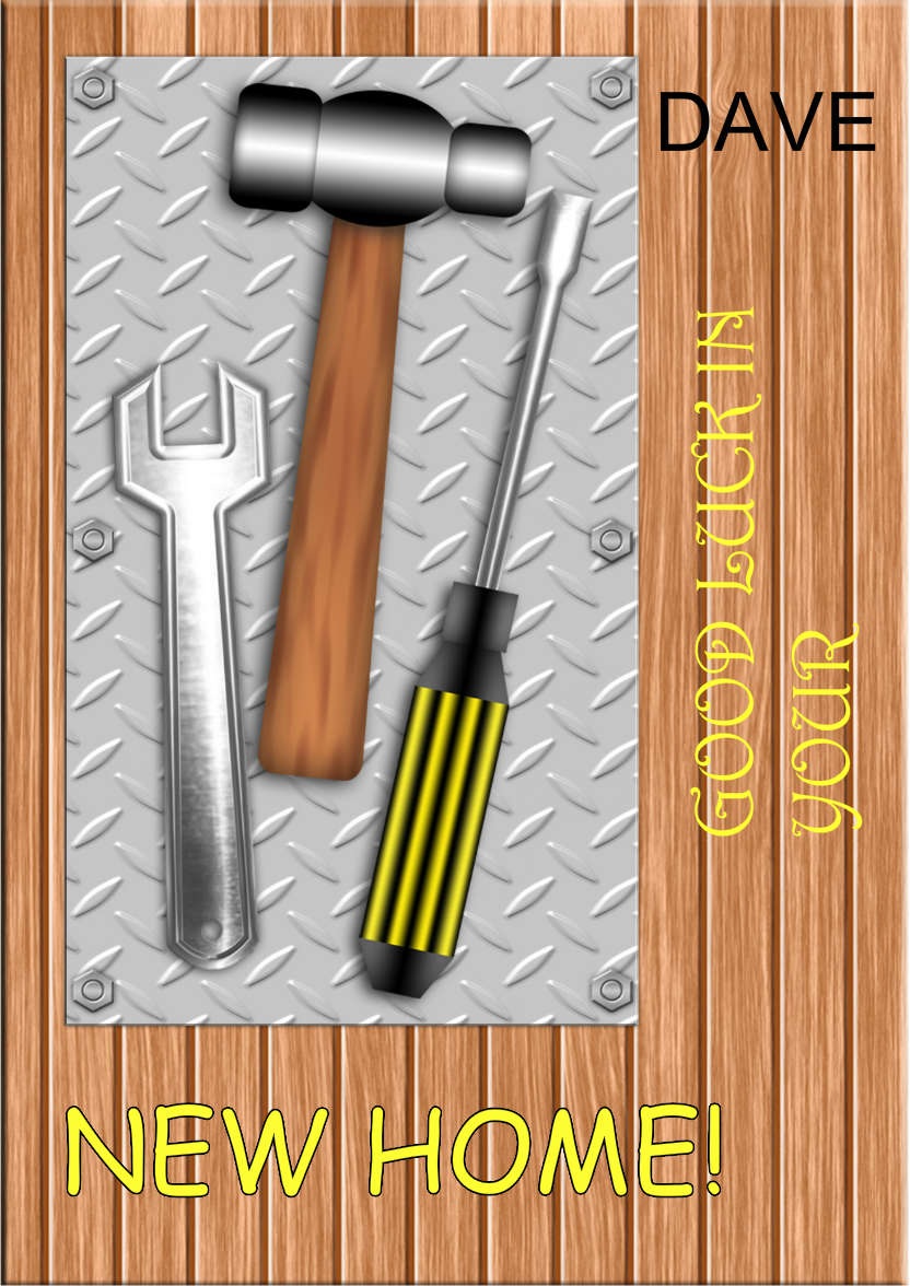 DIY Male Birthday Card - card made with Crafty Bob's Card Creator