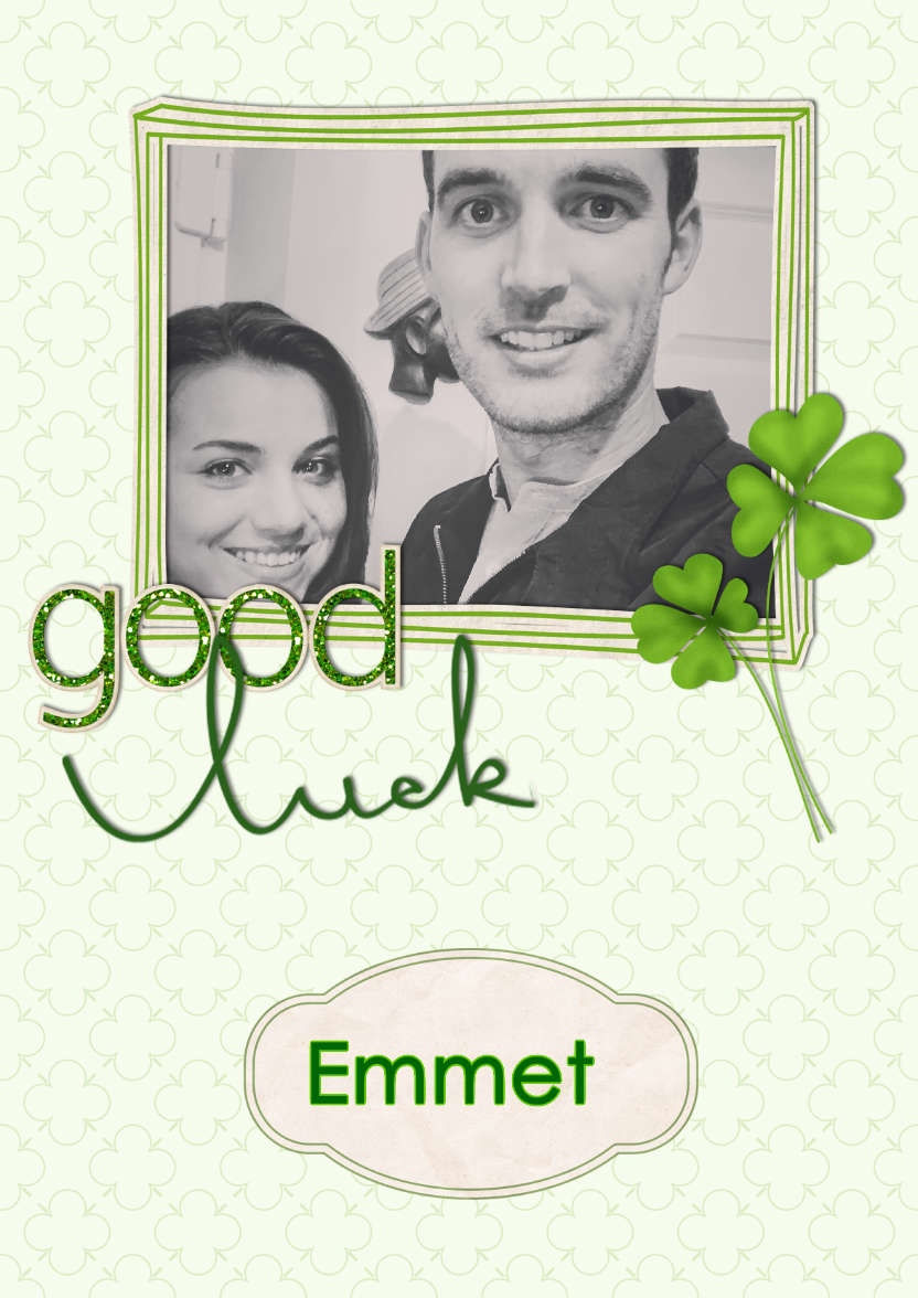 Good Luck Frame Card - card made with Crafty Bob's Card Creator