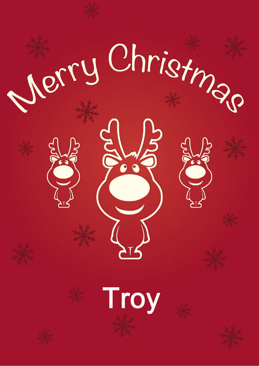 Smiling Reindeer - card made with Crafty Bob's Card Creator