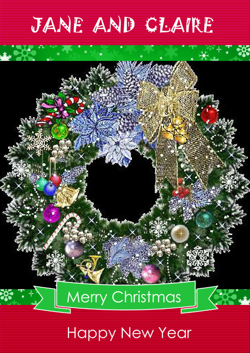 Christmas Frame Card - card made with Crafty Bob's Card Creator