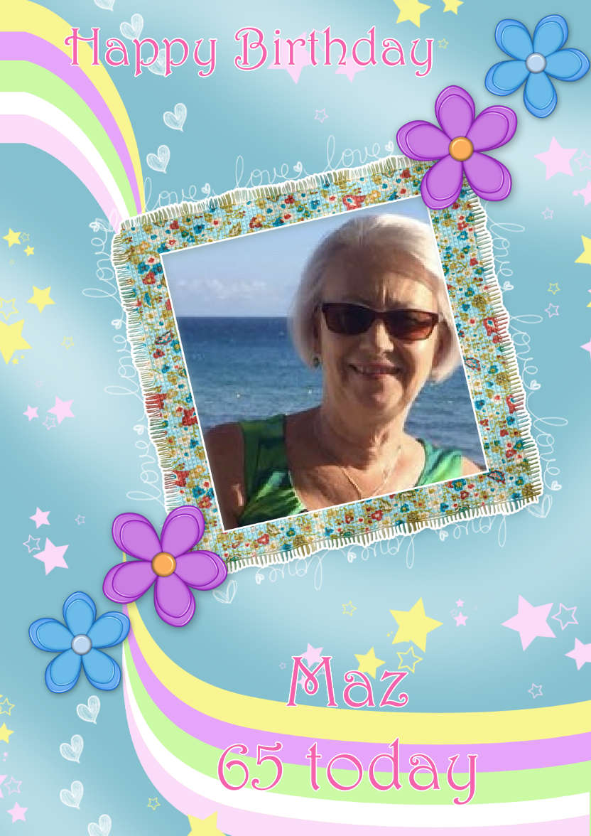 Pretty Flower Frame - card made with Crafty Bob's Card Creator