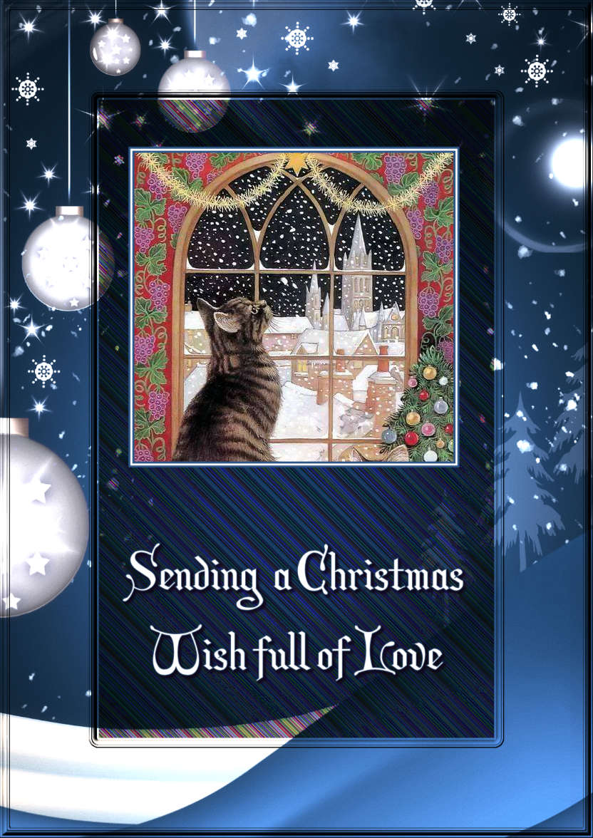 Sending a Christmas Wish Photo Card - card made with Crafty Bob's Card Creator