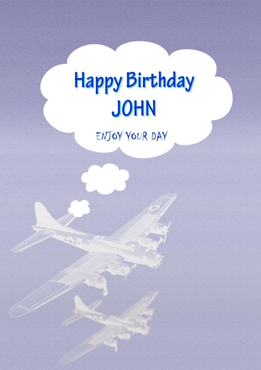 Flying High - card made with Crafty Bob's Card Creator