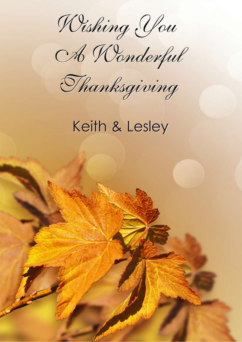 Autumn Leaves Thanksgiving Card - card made with Crafty Bob's Card Creator