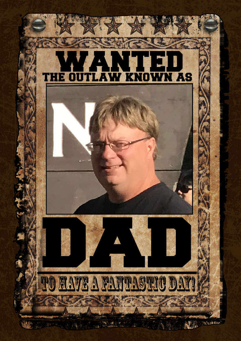 Dad Birthday. Father's Day, Photo Greeting Card - card made with Crafty Bob's Card Creator