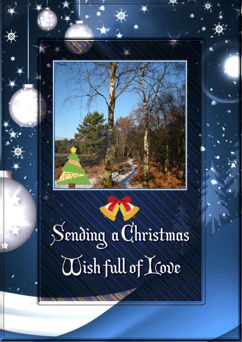 Sending a Christmas Wish Photo Card - card made with Crafty Bob's Card Creator