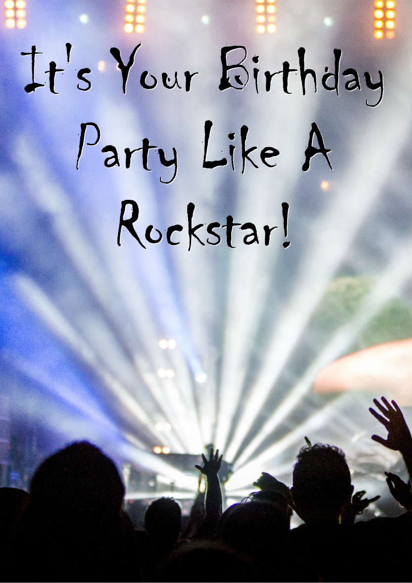 Rock Star Concert Card - card made with Crafty Bob's Card Creator