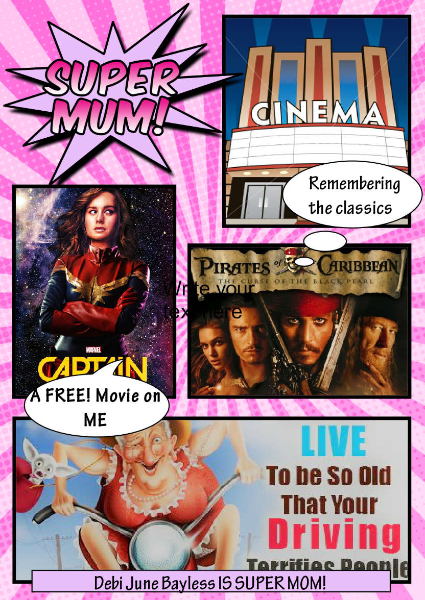 Comic Style Super Mum Photo Card - card made with Crafty Bob's Card Creator
