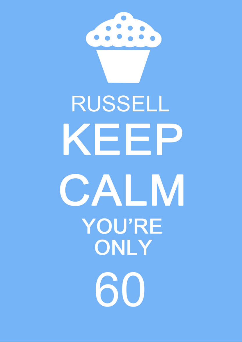 Keep Calm You're Only -  Blue - card made with Crafty Bob's Card Creator