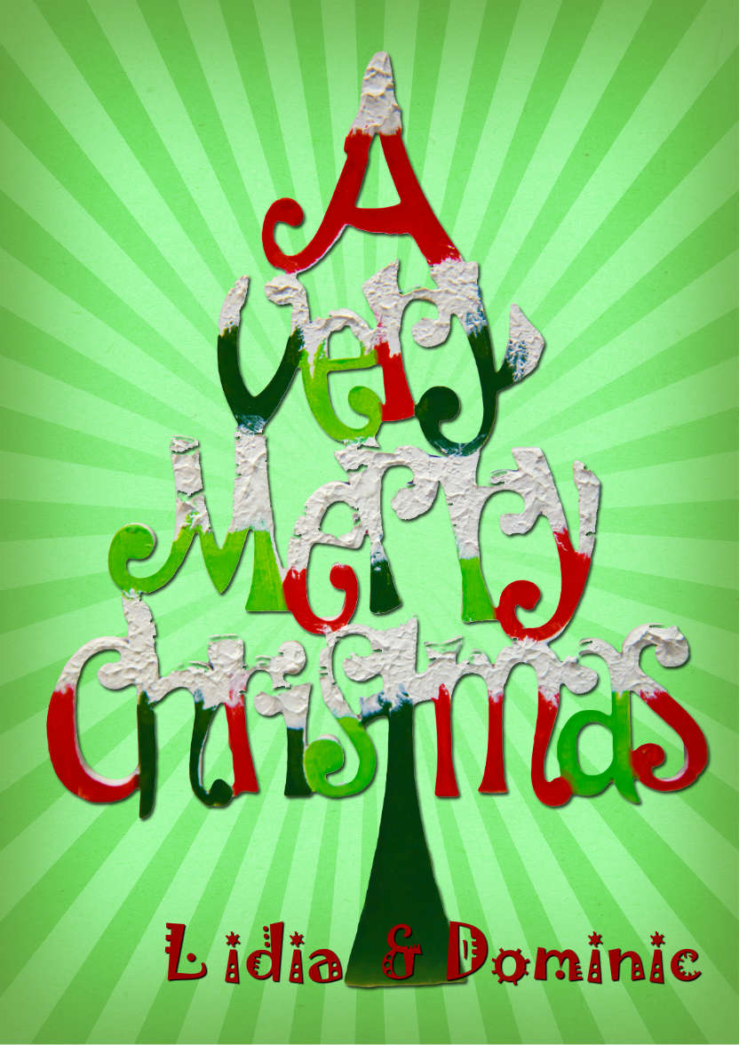 Christmas Tree Word Art - card made with Crafty Bob's Card Creator