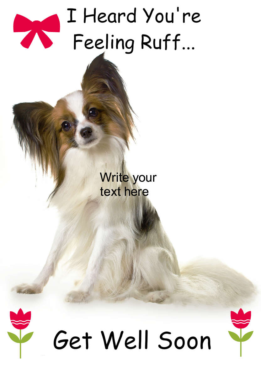 Papillon Dog Card - card made with Crafty Bob's Card Creator