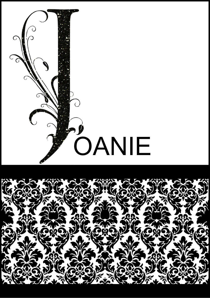 Damask Monogram Letter J Card - card made with Crafty Bob's Card Creator