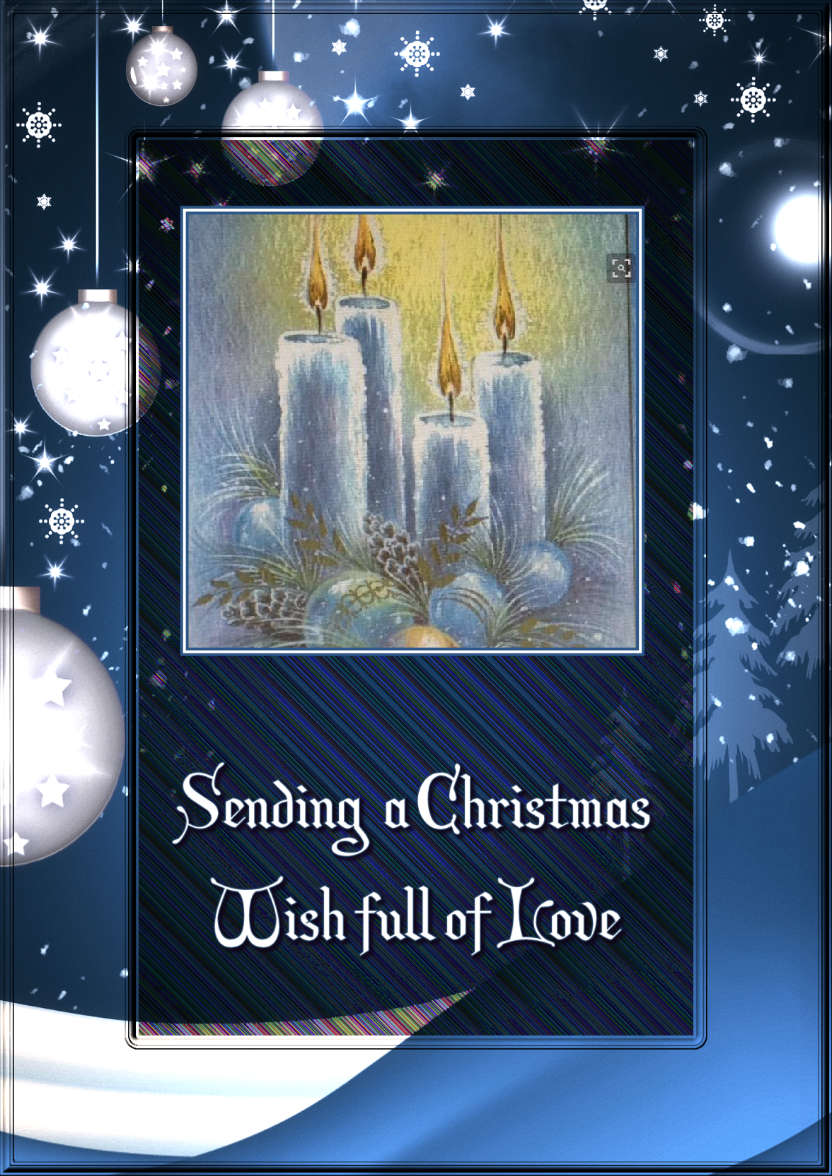 Sending a Christmas Wish Photo Card - card made with Crafty Bob's Card Creator