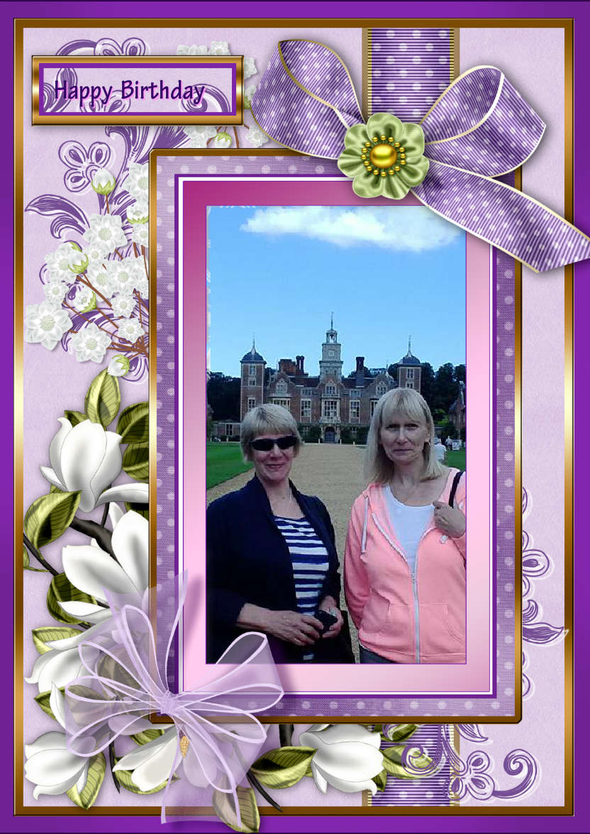 Pretty Floral Frame Topper - card made with Crafty Bob's Card Creator