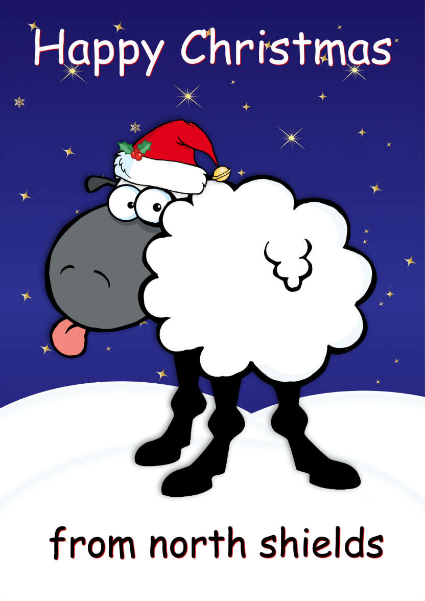 Christmas Sheep - card made with Crafty Bob's Card Creator
