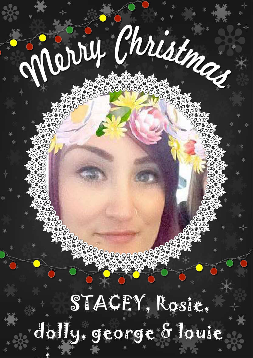 Black Snowflake Frame Christmas Card - card made with Crafty Bob's Card Creator
