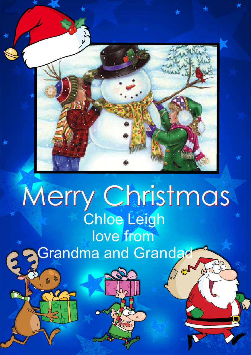 Santa and Friends Photo Card - card made with Crafty Bob's Card Creator