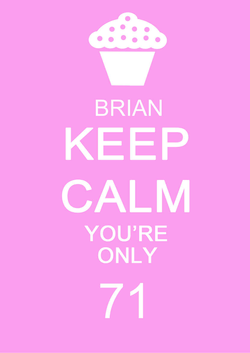 Keep Calm You're Only -  Pink - card made with Crafty Bob's Card Creator