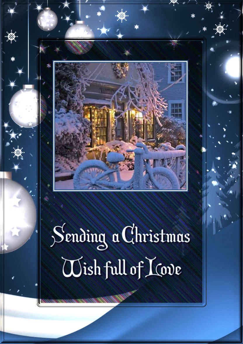Sending a Christmas Wish Photo Card - card made with Crafty Bob's Card Creator