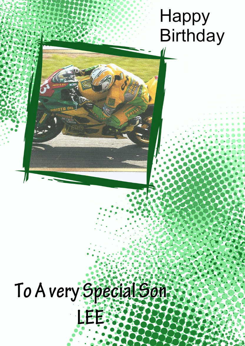 Grunge Frame Aperture Card Green - card made with Crafty Bob's Card Creator