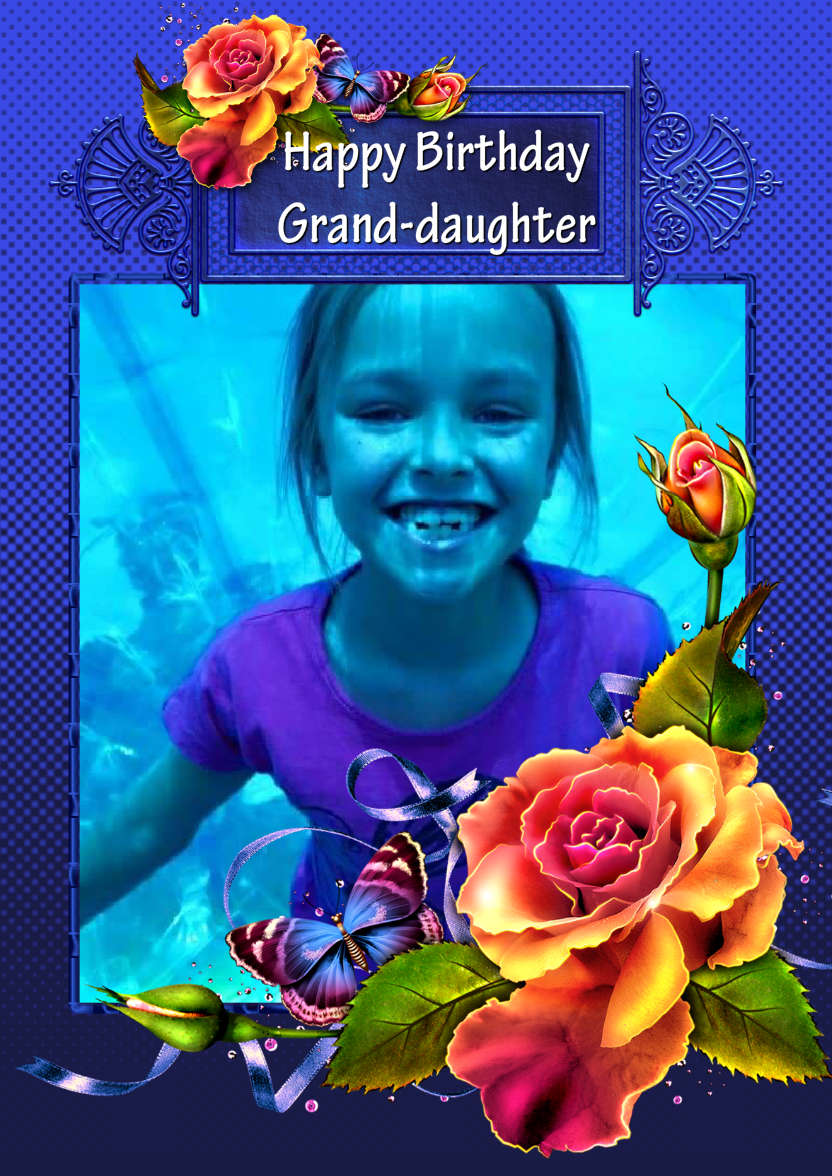 Custom Photo Floral Greeting Card - card made with Crafty Bob's Card Creator