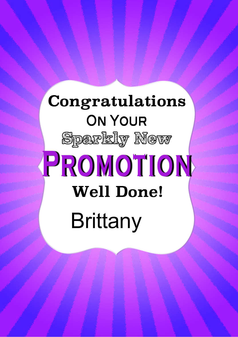 New Promotion Card - card made with Crafty Bob's Card Creator