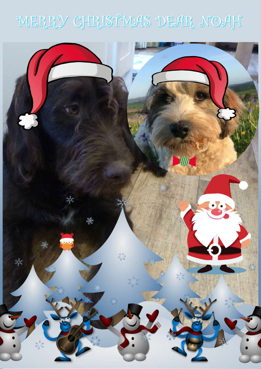Dancing Christmas Friends - card made with Crafty Bob's Card Creator