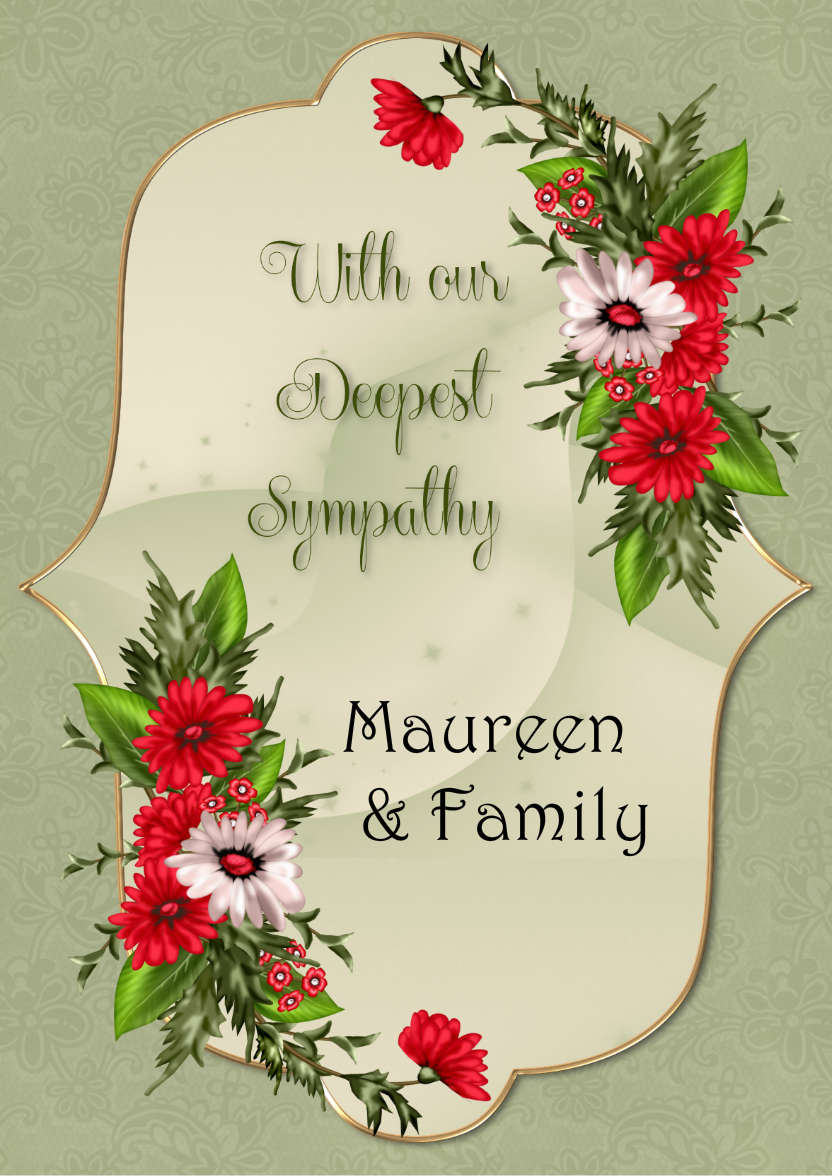 With Our Deepest Sympathy - card made with Crafty Bob's Card Creator