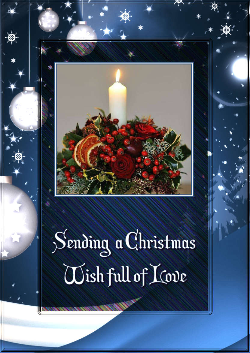 Sending a Christmas Wish Photo Card - card made with Crafty Bob's Card Creator