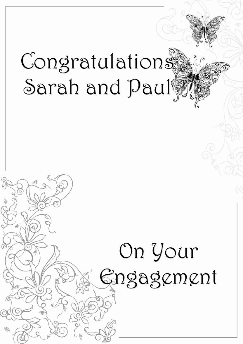 Butterfly Flourish Simple Card Front - card made with Crafty Bob's Card Creator